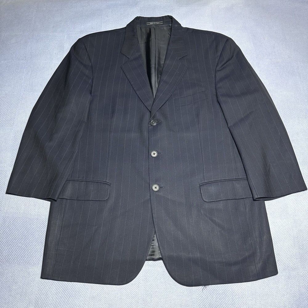 Santorelli Ermenegildo Zegna Italian Wool Dark Navy Blazer Jacket‎ Men's 43R
